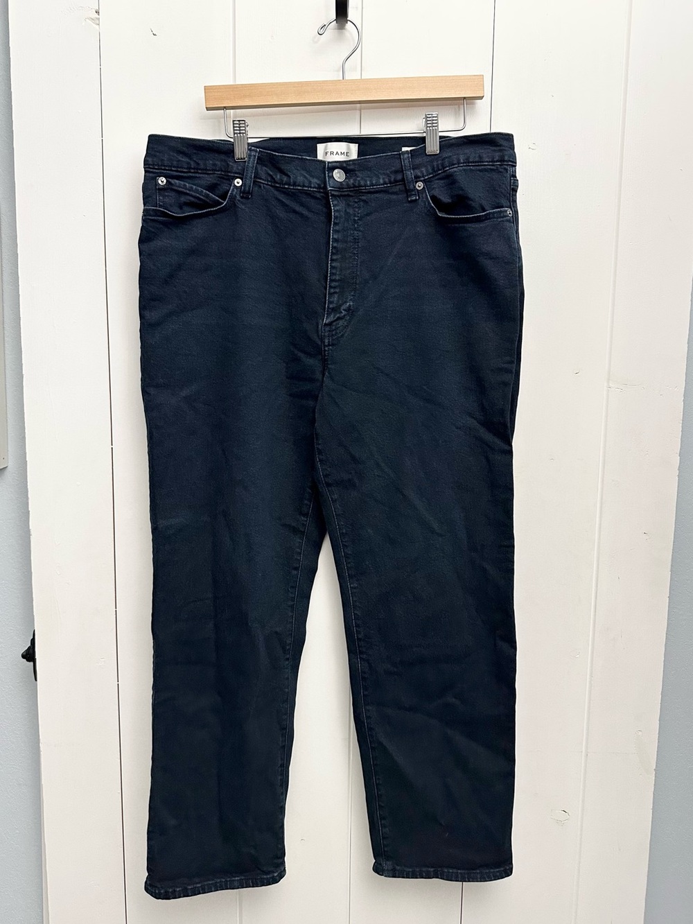 Frame The Borrowed Mid Rise Boyfriend Jeans In Galvanize Size 33 - Picture 5 of 5